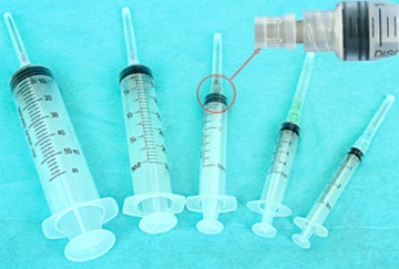 disposable syringe 3-comp.luer slip & luer lock